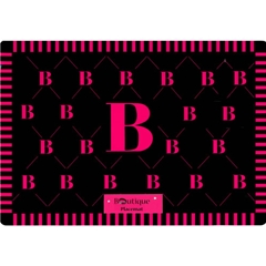 Boutique Black / Pink Motif Feeding Mat for Cats and Dogs