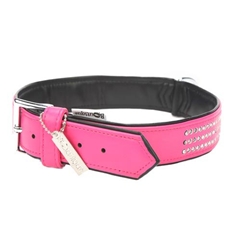 Boutique Extra Extra Large Pink Sparkly Jewelled Buckle Collar for Dogs 58.5-66cm (23-26in)