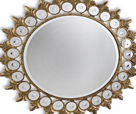 Boutique Interiors Large and Unusual Gold Sunflower Wall Mirror