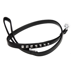 Boutique Large Black Studded Lead for Dogs 110cm (43in)