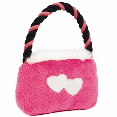 Boutique Pink Large Handbag Squeaky Dog Toy
