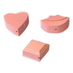 Boutique Pink Sweetheart Wooden Chew Toys for Small Pets