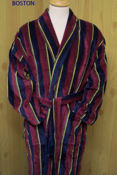 Bown of London Boston Red Velour Dressing Gown