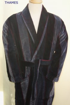 Bown of London Thames Velour Dressing Gown
