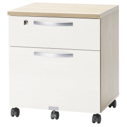 Box ` Ergonomic 2 Drawer Pedestal - Maple 48.2W x