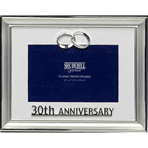 box Silver 30th Wedding Anniversary Photo Frame
