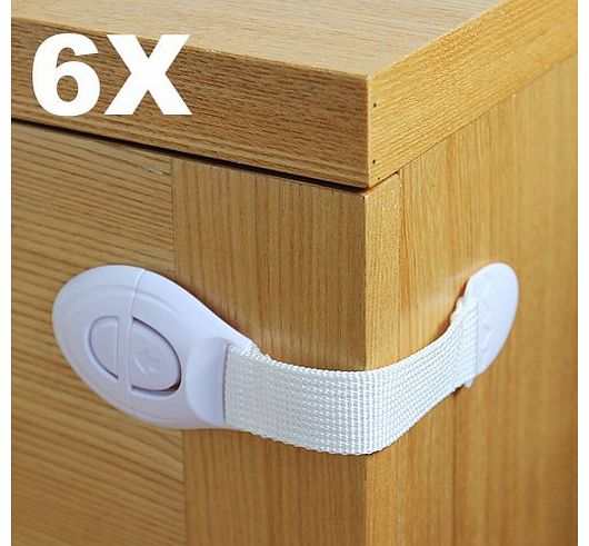 BBAC015 HSN 6X Baby Blue Drawer Cupboard Cabinet Door Drawers Lengthened Safety Lock Latch