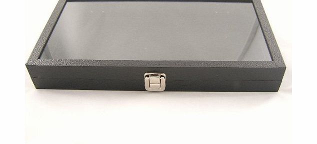 boxdisplays Full Size Display Tray Case snap close Glass lid - BD83-1C