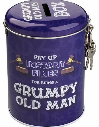Boxer Gifts Grumpy Old Man Instant Fines Pay-Up Money Tins with Padlock