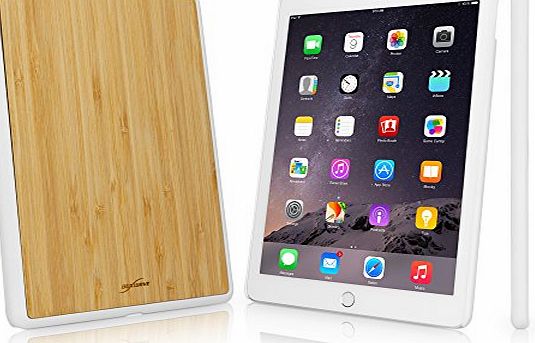 BoxWave Corporation BoxWave True Bamboo Minimus Apple iPad Air 2 Case, Genuine Bamboo Wood Backing Shell Case Cover with Durable Plastic Edges with Smooth Matte Finish (Winter White)