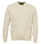 Cream V-Neck Sweater