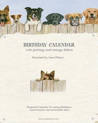 BP BIRTHDAY CALENDAR - DOGS Mans Best Friend Design - Perpetual Calendar for noting Birthdays, Anniversaries amp; Memorable Dates