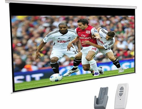 BPS 120`` Electric Motorised HD Projector Screen 16:9 Glass Bead with Remote Control