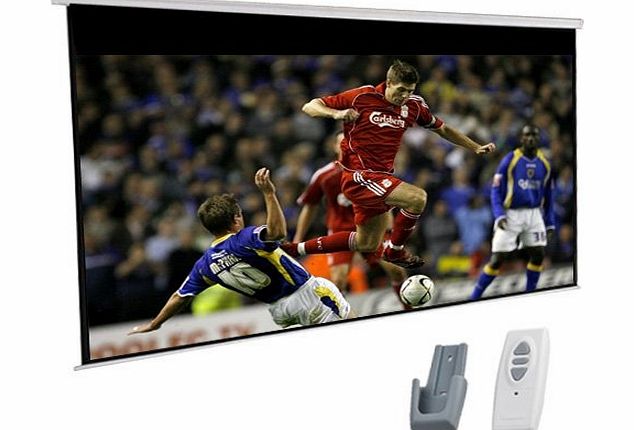 BPS 120`` Full HD TV DVD 16:9 Home Cinema Electric Projector Screen Matt White #13