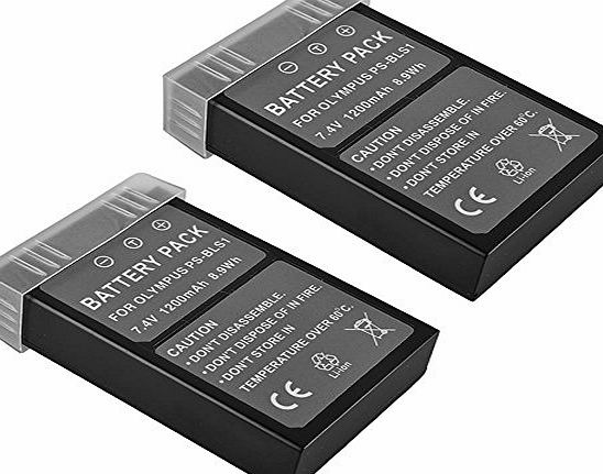 BPS 2x BPS BLS-1 BLS-5 Li-ion Battery for Olympus PS-BLS1 PS-BLS5 Battery,Olympus OM-D E-M10,E-PL1,PEN E-P1, E-P2, E-P3,E-PL3,E-PM1,E-420,E-410,E-450,E-620,E-400 Digital Camera,Olympus Battery Charger BCS