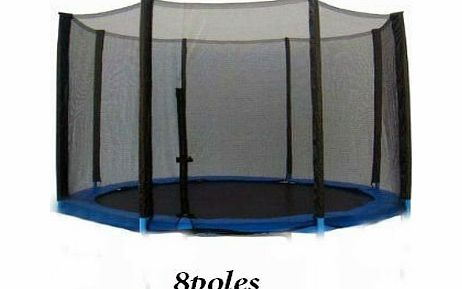 BPS Safety netting for trampoline 10FT 8poles--PE protective safety enclosure net--Dense weave manufacture, offer net only, without poles