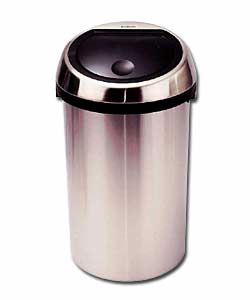 50 Litre Brushed Satin Steel Touch Bin