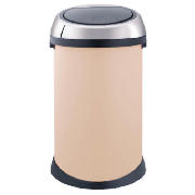 50l Touch Bin Almond/ Brilliant Steel