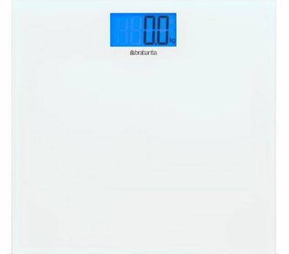 Battery Powered Bathroom Scales, White