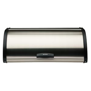 Brabantia Roll Top Bread Bin, Brushed Steel