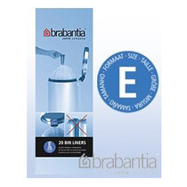 Brabantia Size E Waste-Bin Liners 20L (x20 Bags)