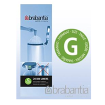 Brabantia Size G Waste-Bin Liners 30L (x20 Bags)