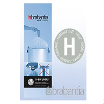 Brabantia Size H Waste-Bin Liners 50L (x10 Bags)