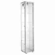 Bradley 1 Door Glass Display Cabinet, Silver