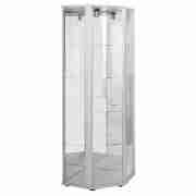 Bradley Glass Corner Display Cabinet, Silver