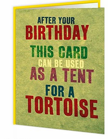 Brainbox Candy Tortoise Tent Birthday Card