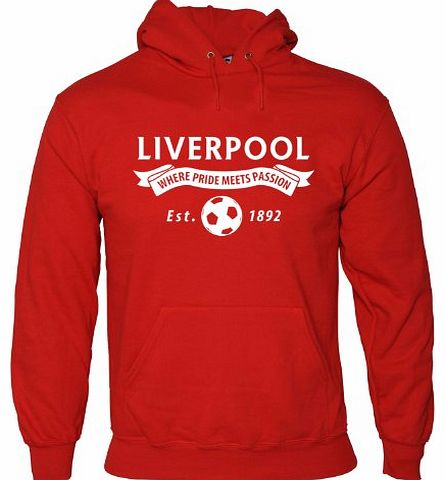 Branded Liverpool Fan Childrens Hoodie - Red - 7-8 yrs
