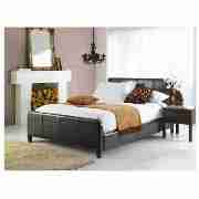 Double Leather Bed, Black & Rest Assured
