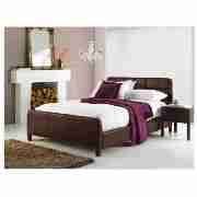 Double Leather Bed, Chocolate &