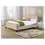 Brando Fabric Double Bed Cream with Sealy