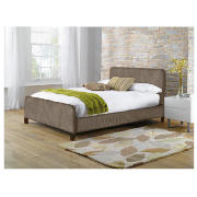 Brando King Bed Frame, Khaki Fabric