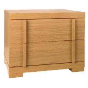 Brandon 2 Drawer Bedside Chest, Oak Effect
