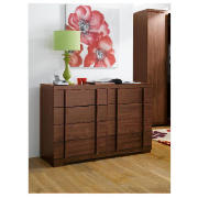 Brandon 8 Drawer Extra Wide Chest, Walnut Effect