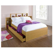 Double Storage Bed, Oak Effect &