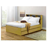 Double Storage Bed, Oak Finish And