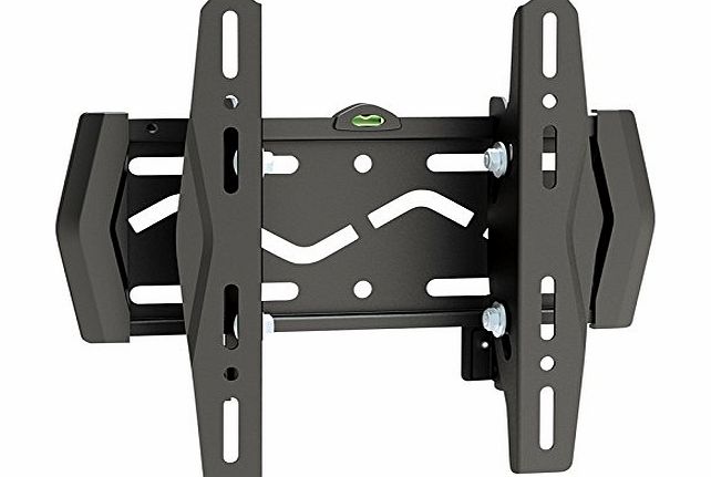 Anti-theft Secure Lock System Premium Wall Mount for most 23-42 inch LED LCD 3D flat panel Plasma Monitor TV - Heavy duty Strength Max Load capacity 66lbs, 15 degree Tilt mechanism up/down, VESA 100x1