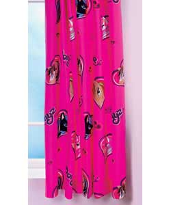 bratz Ponyz Pair of 66 x 54in Unlined Curtains - Pink
