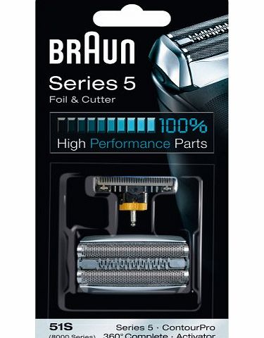 Braun 51S Replacement Foil and Cutter Cassette Multi Silver BLS Combi Pack