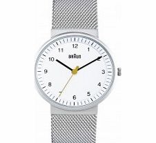 Braun Ladies Silver White Watch