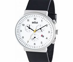 Braun Mens Chronograph Black White Watch