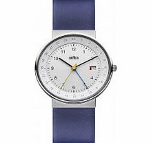 Braun Mens White Blue Watch