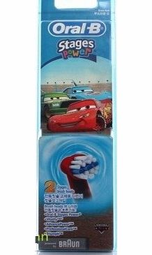 Oral-B Stages Power Kids Replacement Brush Heads Disney Cars 2 Pack Pack D2010 4739 D10511 D4510 D12013 D12013 D12523 D17525 D18 D19 OC18 D8011 D9525 D9511 D25 D30