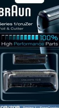 Braun Replacement Foil amp; Cutter - 10B, Series 1,FreeControl - 1000 Series