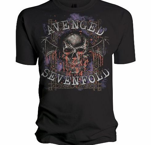 Bravado Avenged Sevenfold Bloody Trellis Black Mens T-shirt Medium