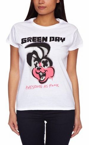 Green Day Overspray Womens T-Shirt White Medium