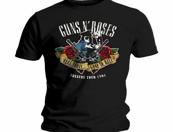 Bravado Mens Guns N Roses - Here Today and Gone To Hell - Mens T-shirt Large Black 12162020CP Large